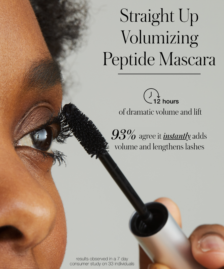 Straight Up Volumizing Peptide Mascara Volumizing Mascara for Defined Everyday Lashes
