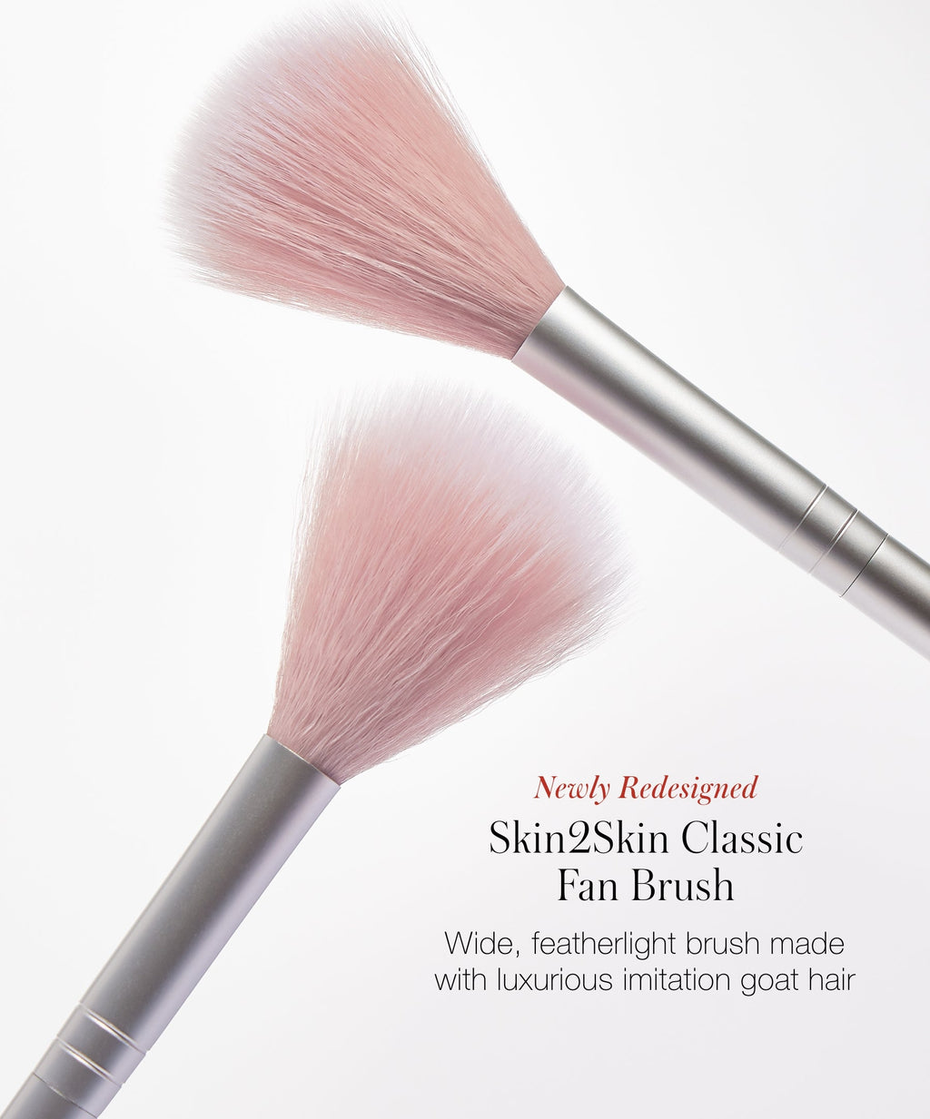 Skin2Skin Classic Fan Brush Makeup Tool for Easy Everyday Application