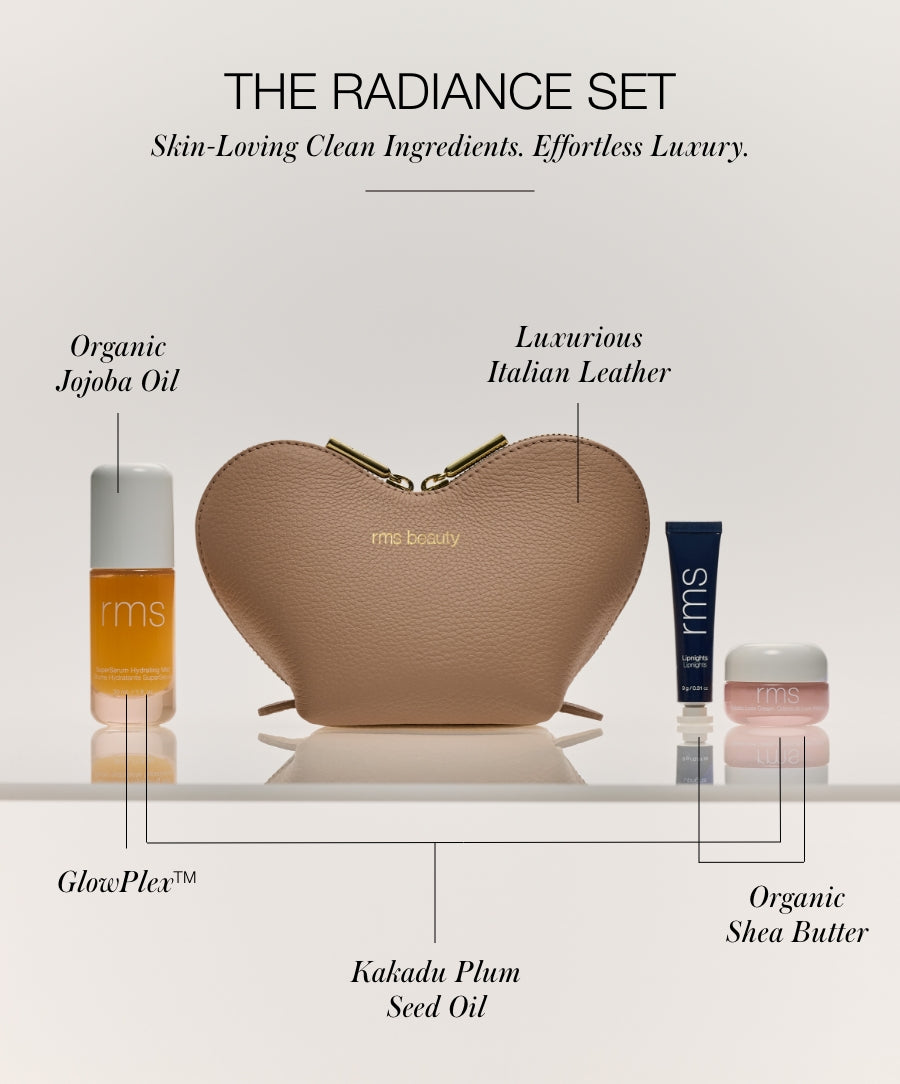 Cuyana x RMS Beauty The Radiance Set Coordinated Beauty Set with Everyday Makeup
