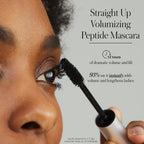 Straight Up Volumizing Peptide Mascara Volumizing Mascara for Defined Everyday Lashes