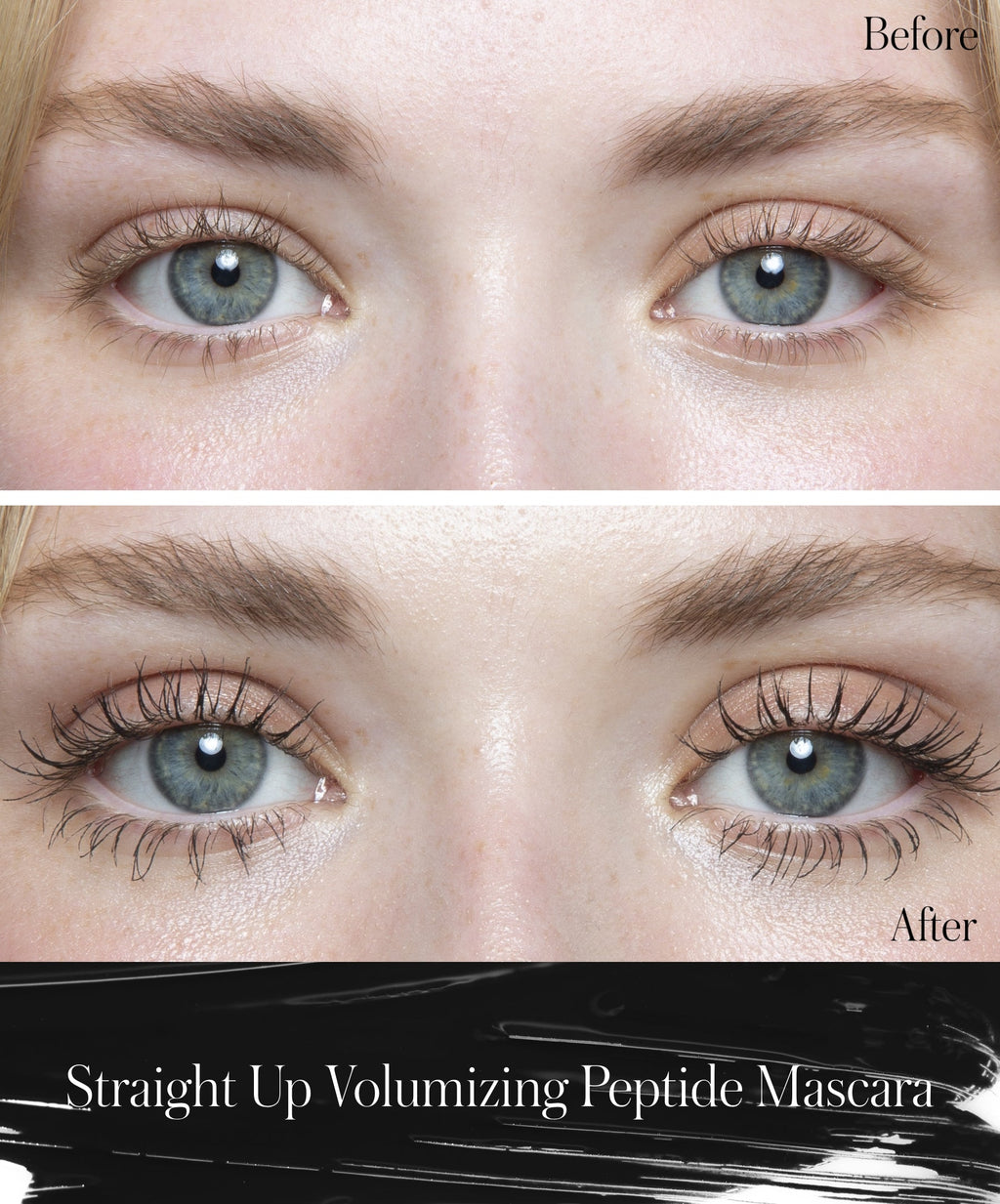 Straight Up Volumizing Peptide Mascara Volumizing Mascara for Defined Everyday Lashes