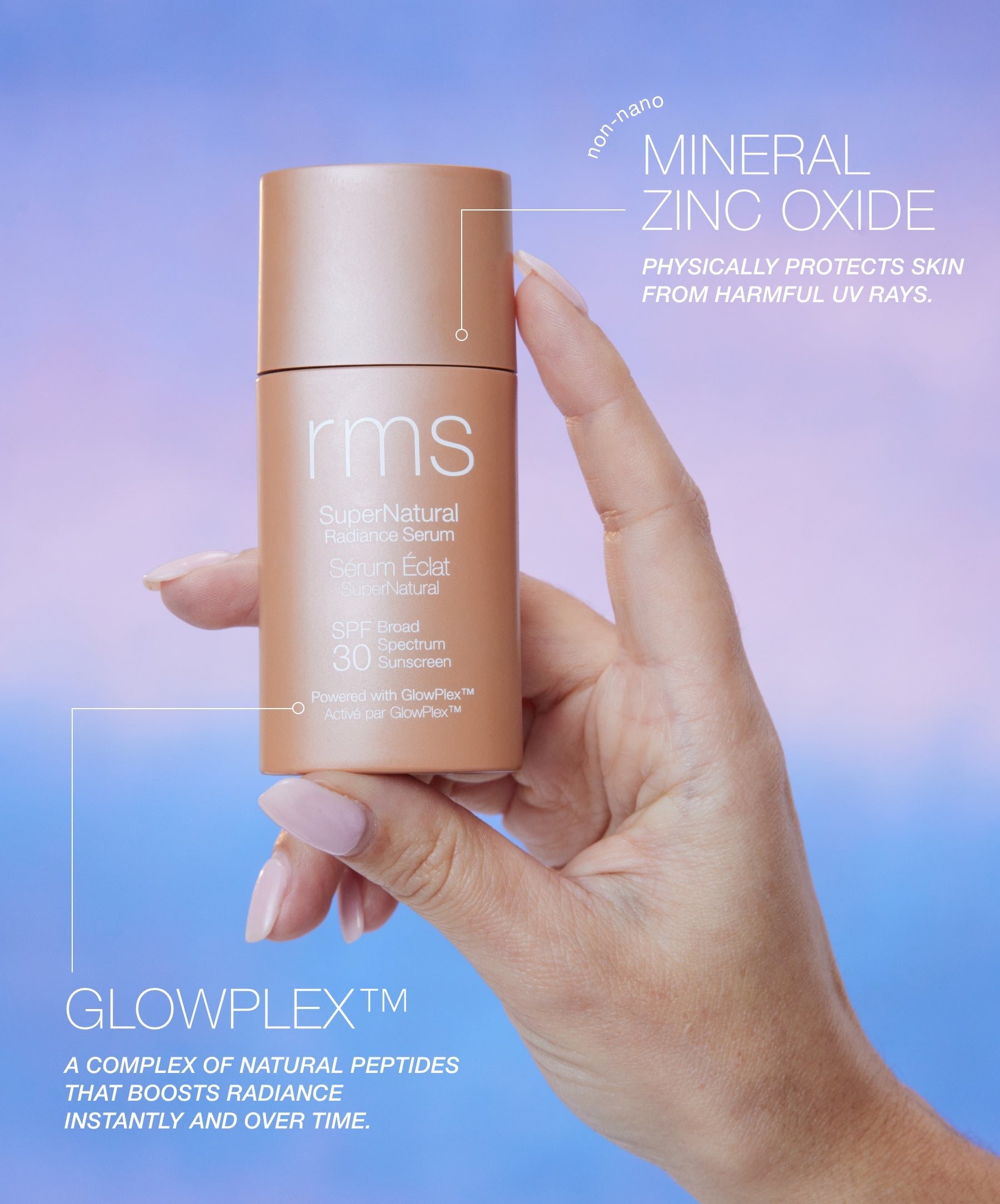 Supernatural Radiance Serum Broad Spectrum SPF 30 Sunscreen Lightweight Daily Mineral Sun Care